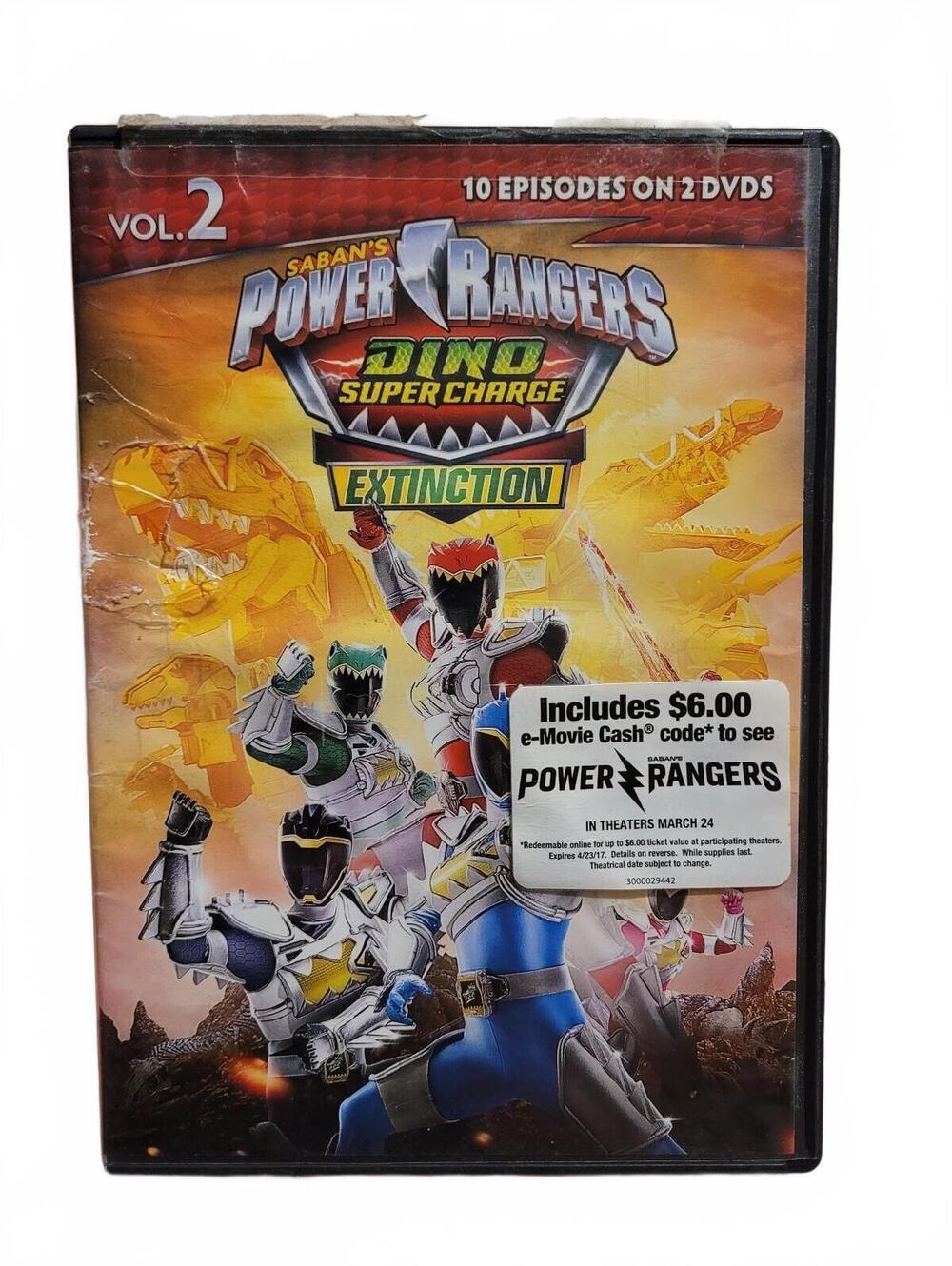 Power Rangers Dino Super Charge Extinction Vol. 2 DVD 10 Episodes 2 Discs